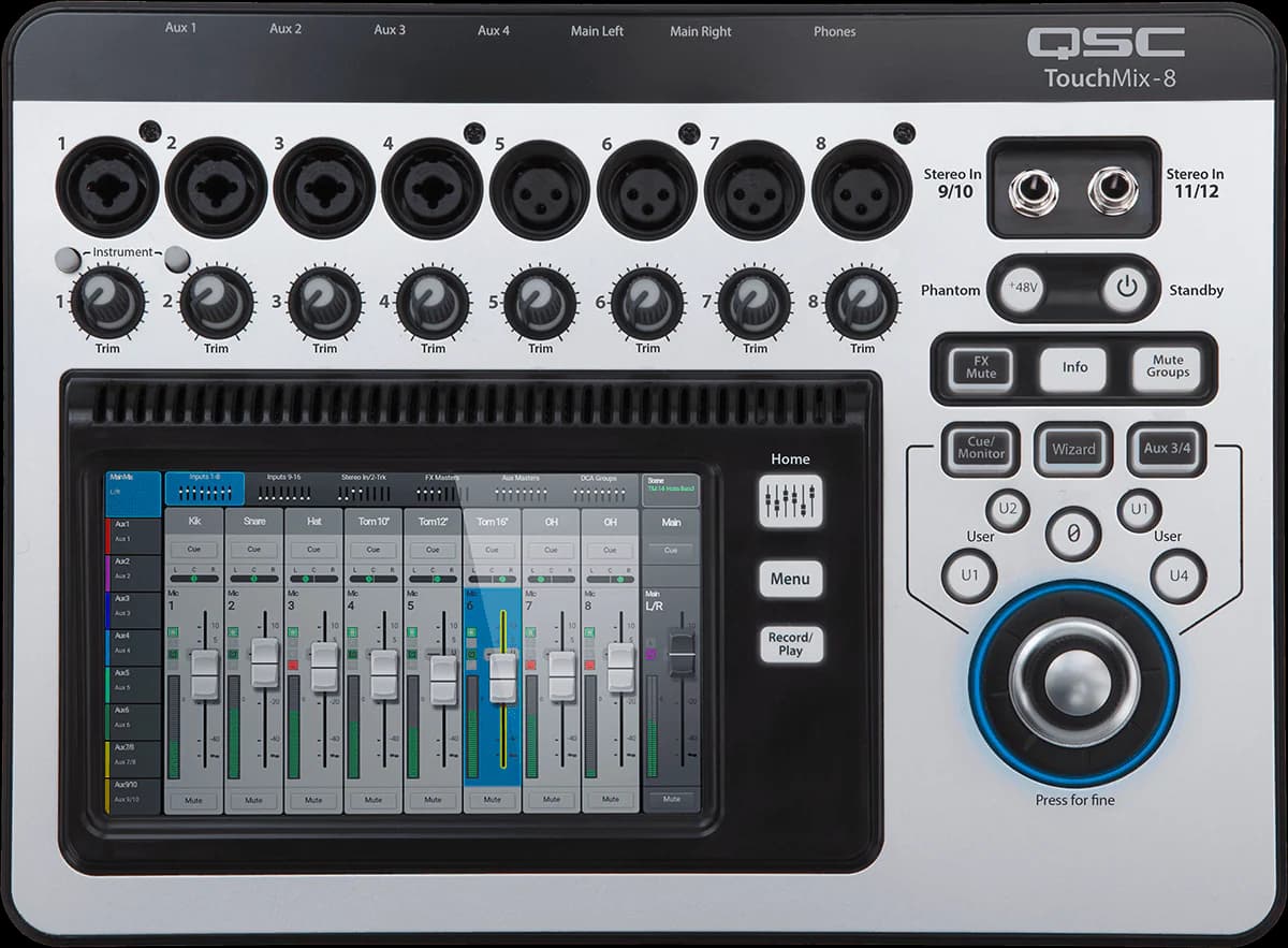 Compact digital mixing console with 8 mono channels, 2 stereo channels and 6 outputs - Image 2