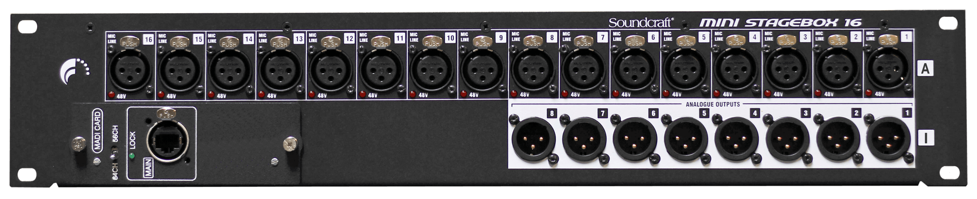 2U digital stagebox – 16 in / 8 out XLR - Image 2