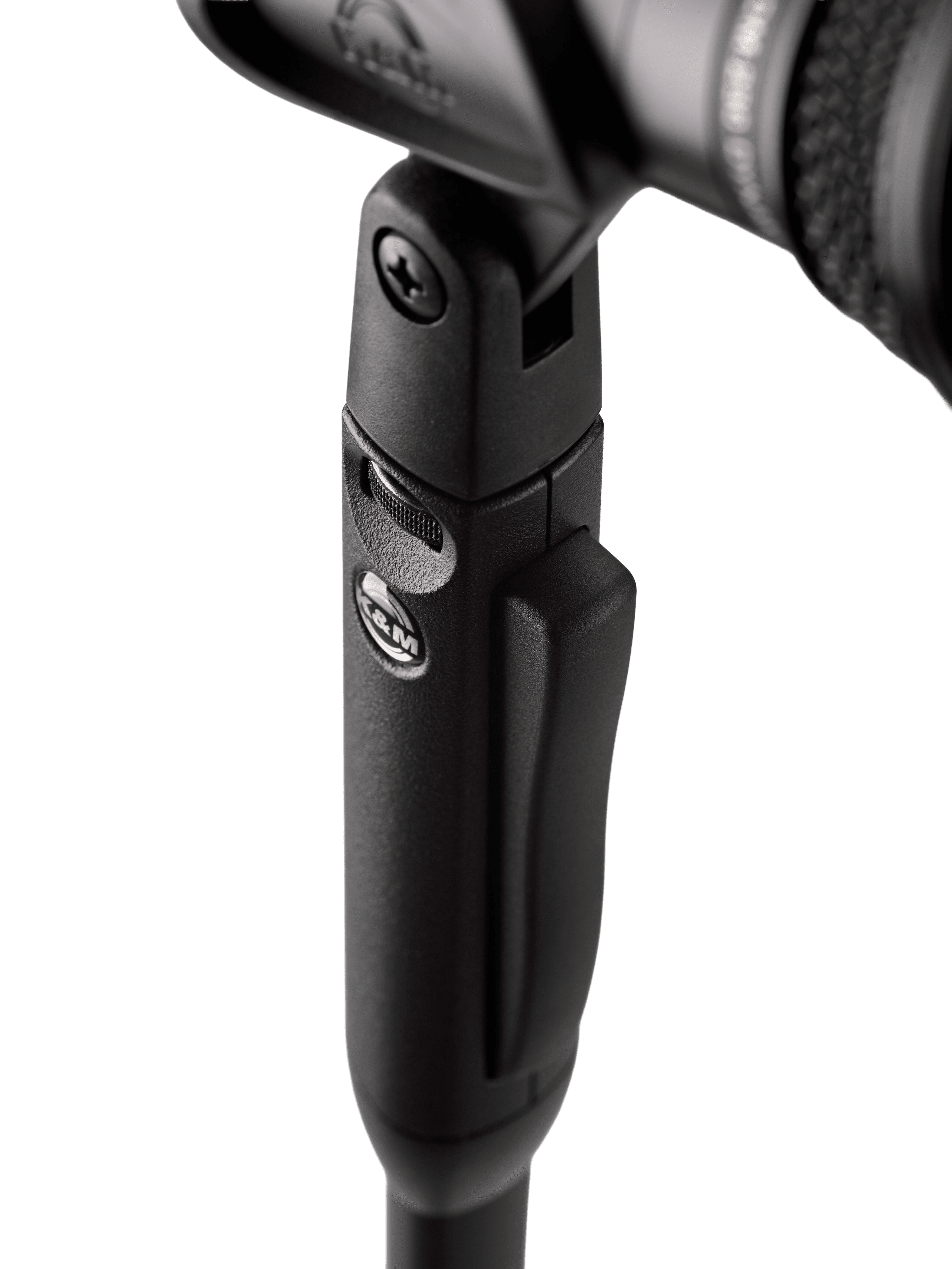 Black straight microphone stand with one-hand height adjustment - Image 3