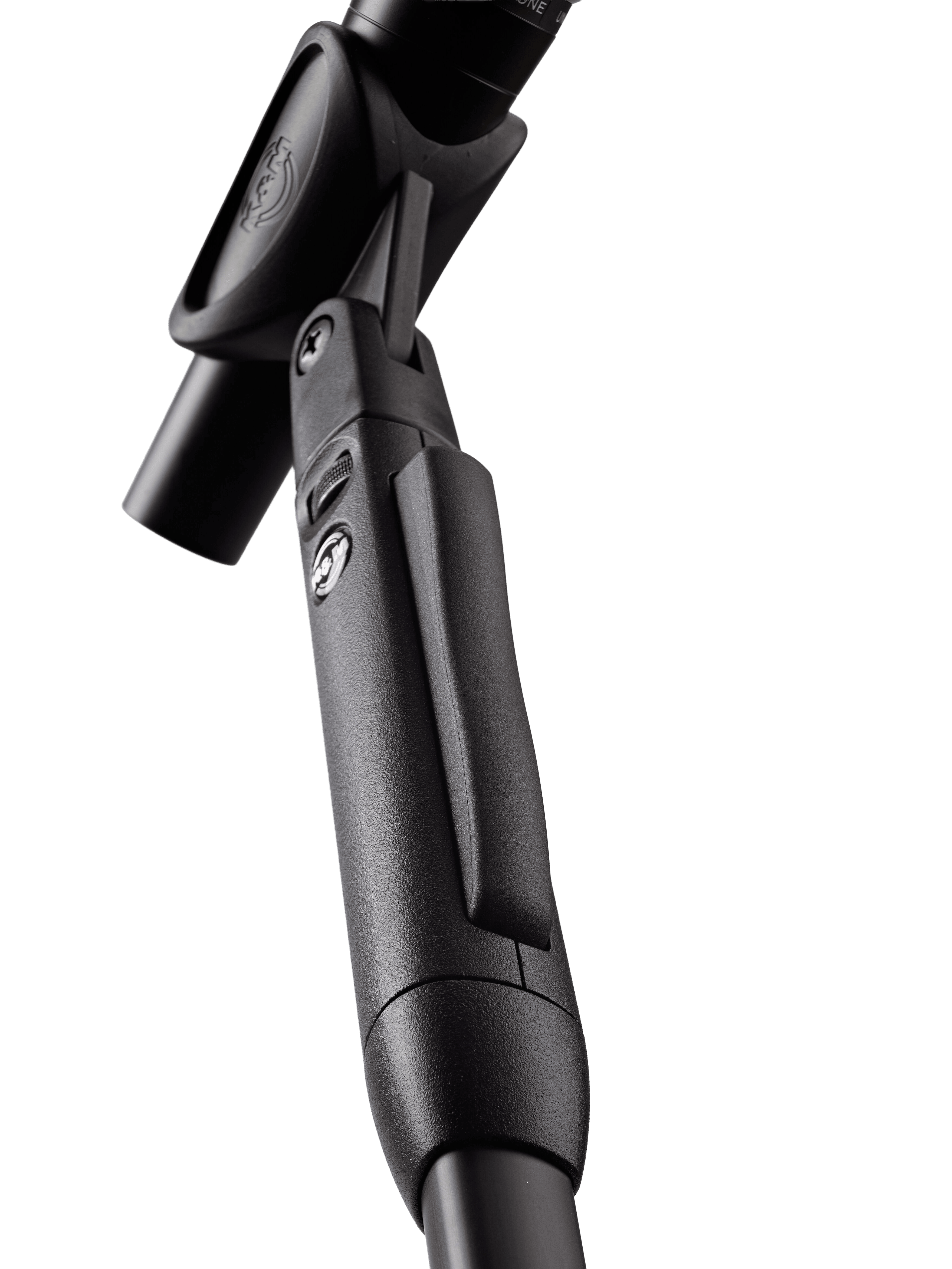 Black straight microphone stand with one-hand height adjustment - Image 4