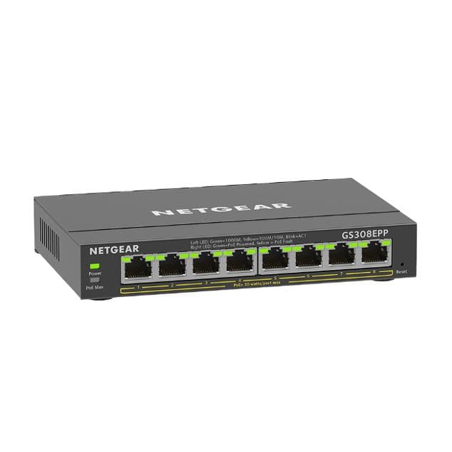 Switch Gigabit 8 ports manageable PoE+