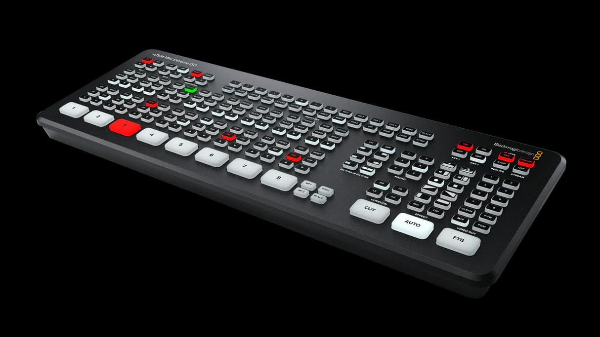 Mélangeur vidéo HDMI 8 entrées avec streaming et enregistrement ISO