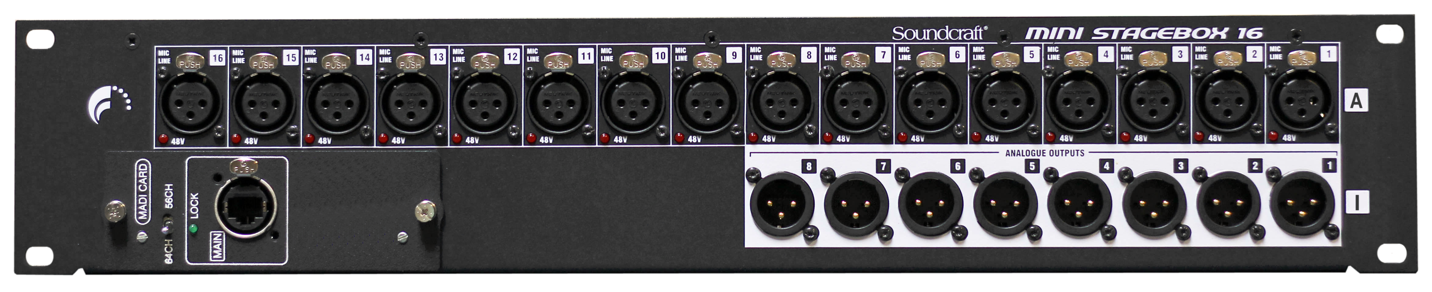 Boîtier de scène 2U 16 in / 8 out XLR - Image 2