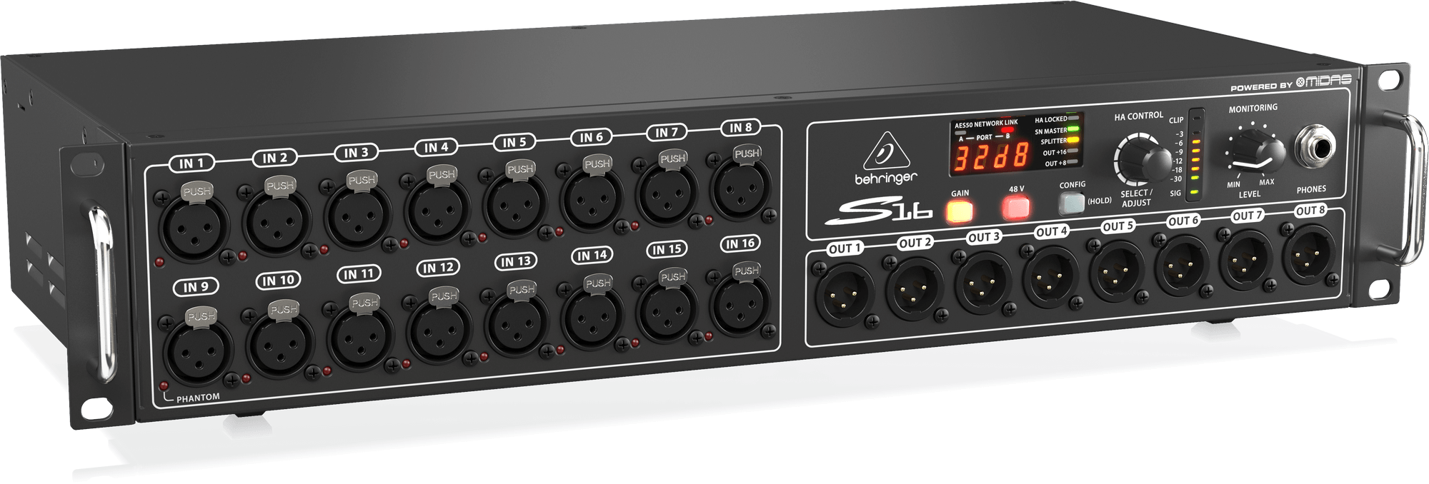 Boîtier de scène numérique 16 in / 8 out XLR
