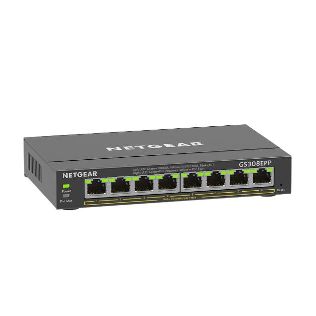 Switch Gigabit 8 ports manageable PoE+