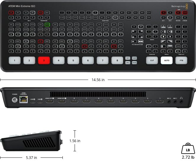 Mélangeur vidéo HDMI 8 entrées avec streaming et enregistrement ISO - Image 4
